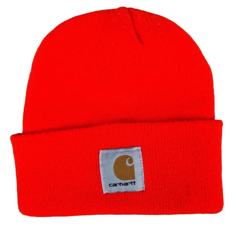 Carhartt Mens OS Watch Hat Beanie Bright Orange Acrylic Gorpcore Workwear hunt
